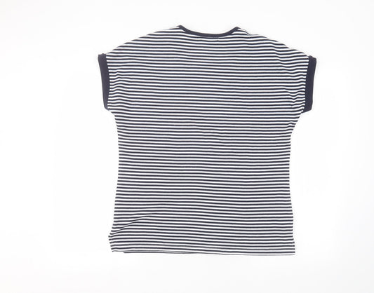 Womens UK Size 14 Viz-A-Viz White Basic T-Shirt