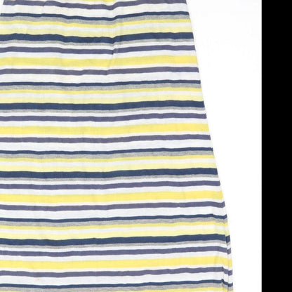 Preworn Womens Multicoloured Striped  A-Line  Size 12