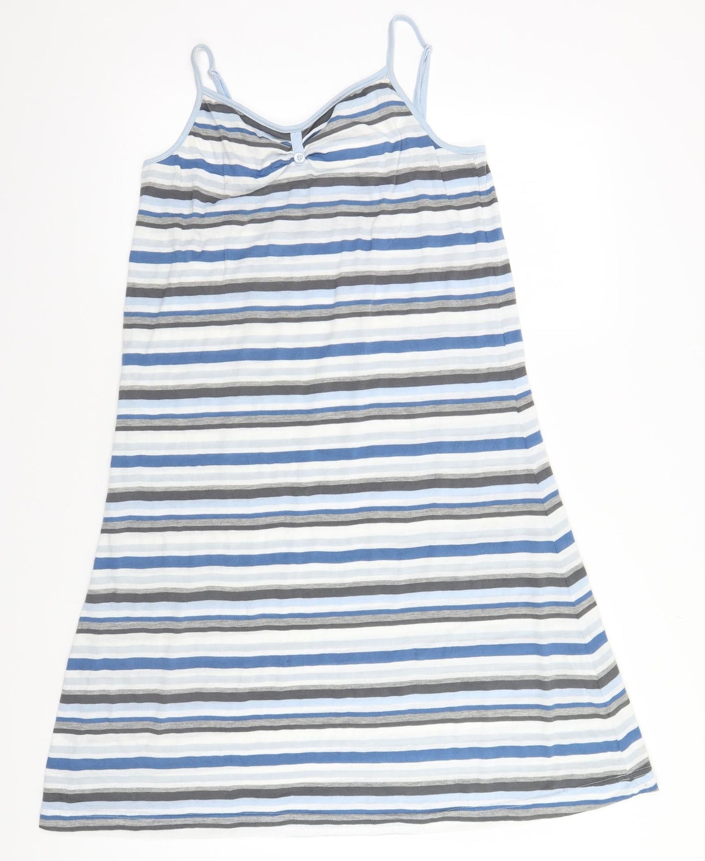 Preworn Womens Blue Striped  A-Line