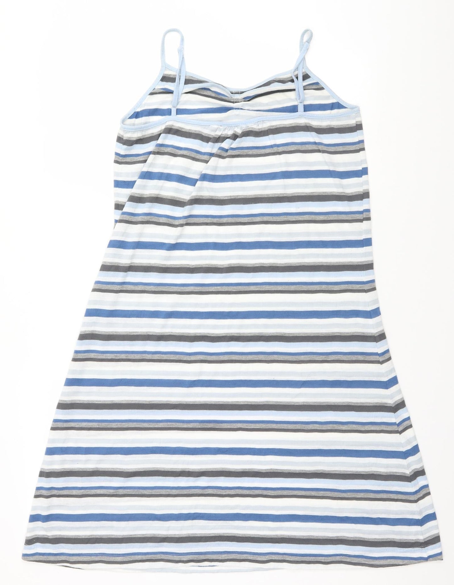 Preworn Womens Blue Striped  A-Line