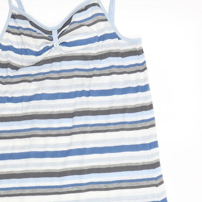 Preworn Womens Blue Striped  A-Line