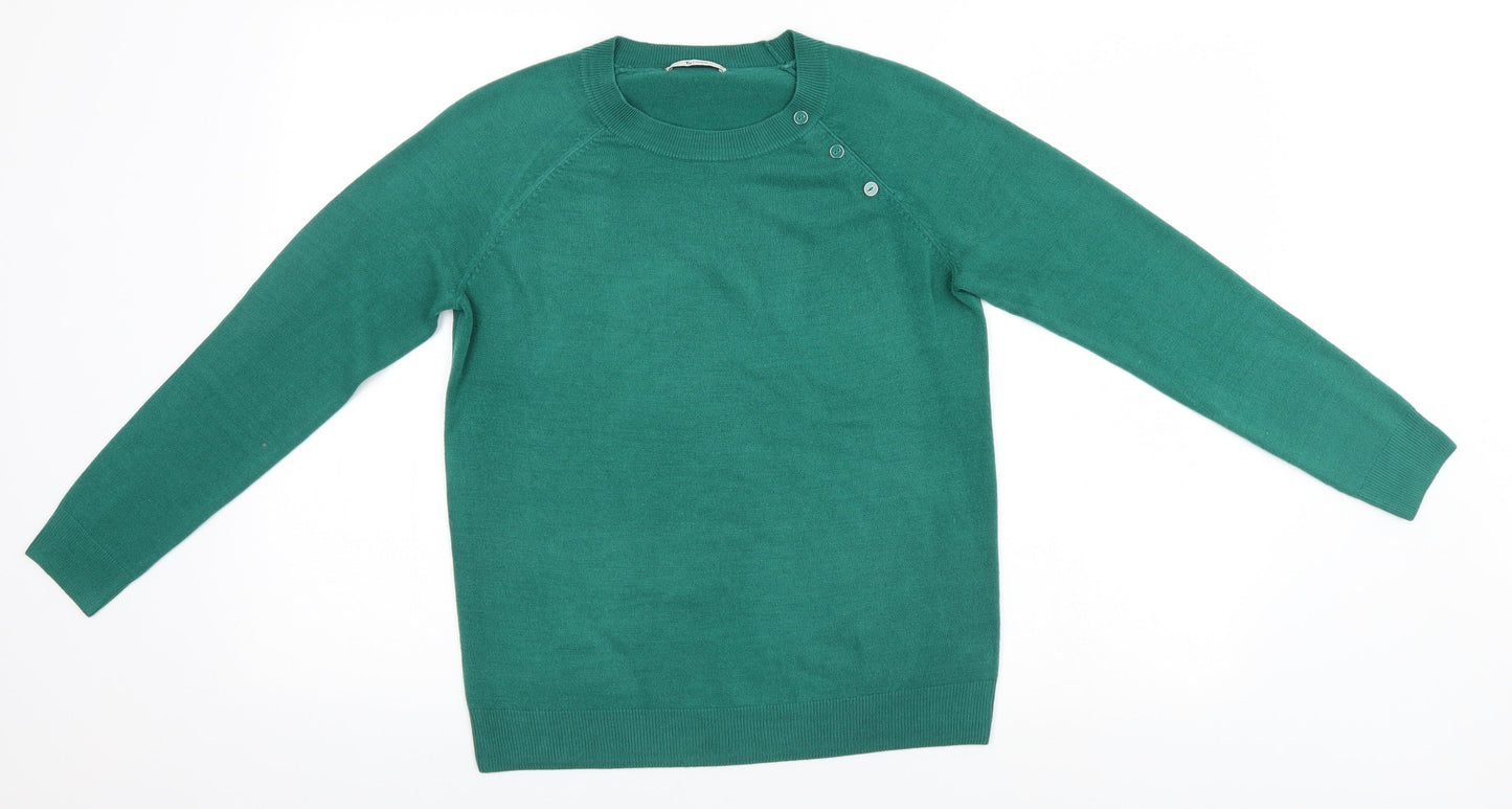 TU Womens Green   Pullover Jumper Size 10