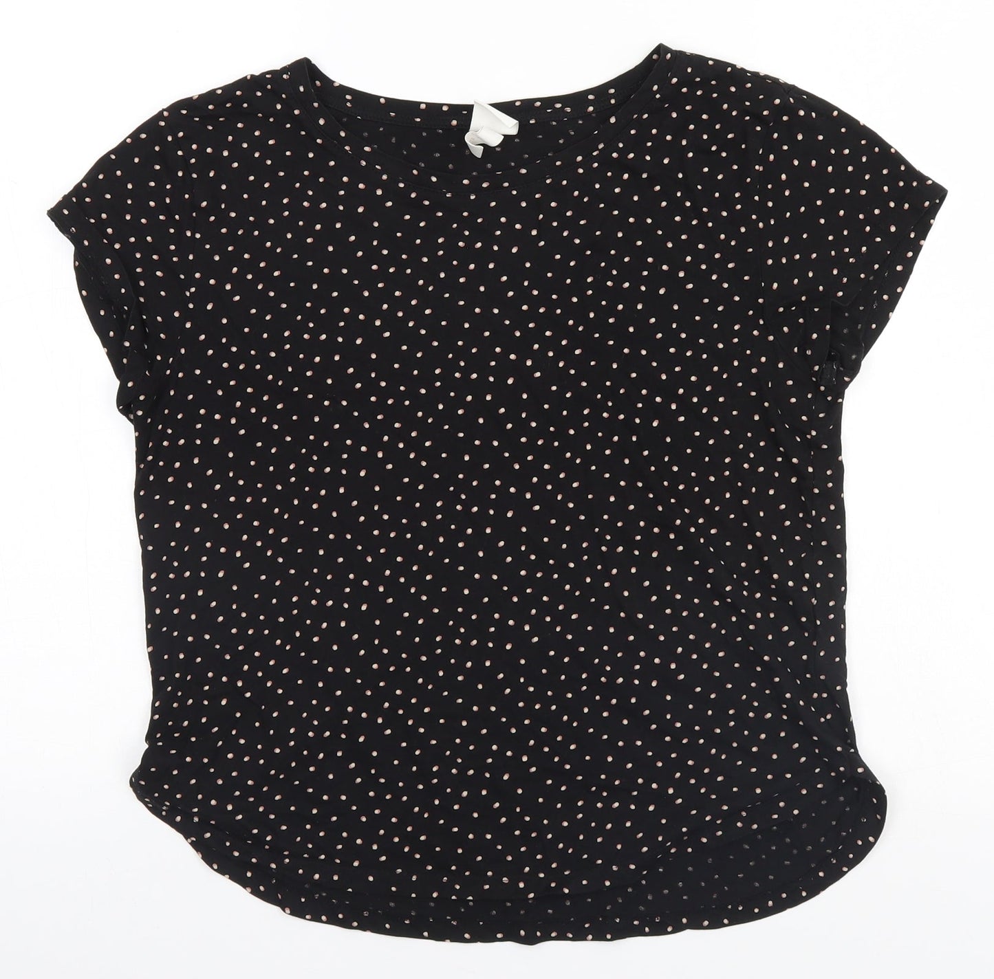 Womens UK Size S H&M Black Basic T-Shirt