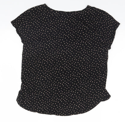 Womens UK Size S H&M Black Basic T-Shirt