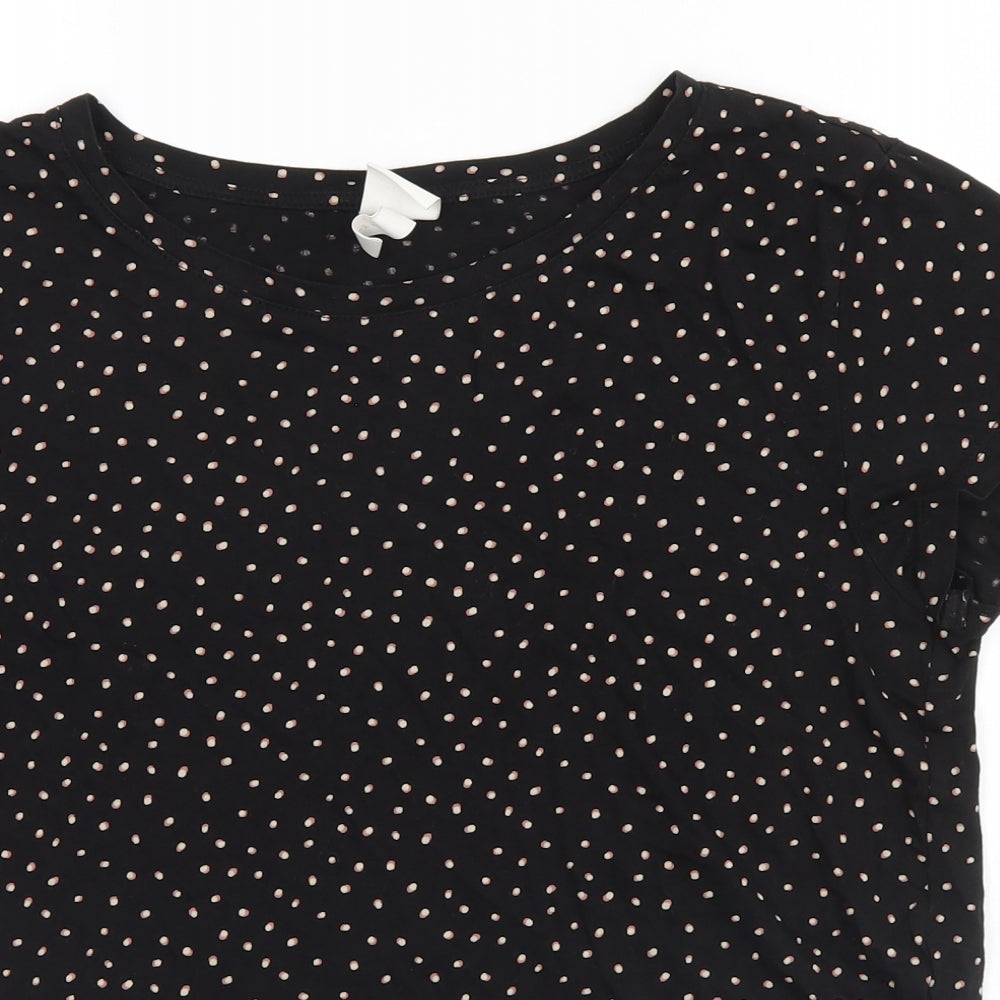 Womens UK Size S H&M Black Basic T-Shirt