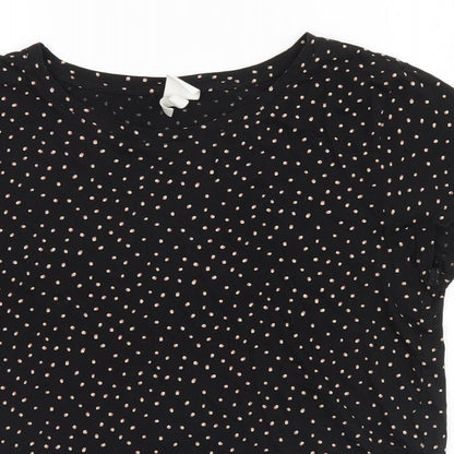 Womens UK Size S H&M Black Basic T-Shirt