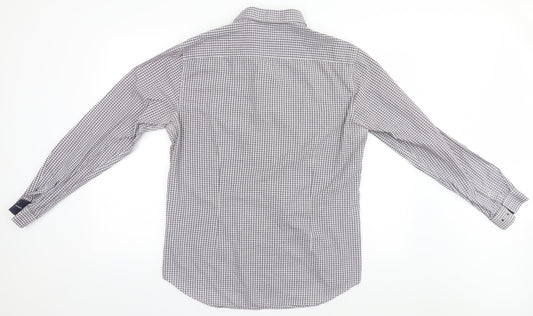 George Womens Blue Plaid  Basic Button-Up Size 16