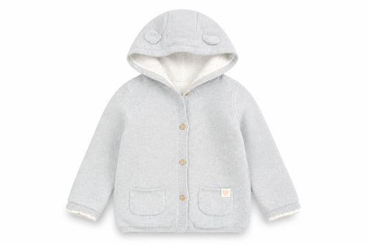 PURE Collection Baby Grey   Cardigan Jumper Size 18-24 Months