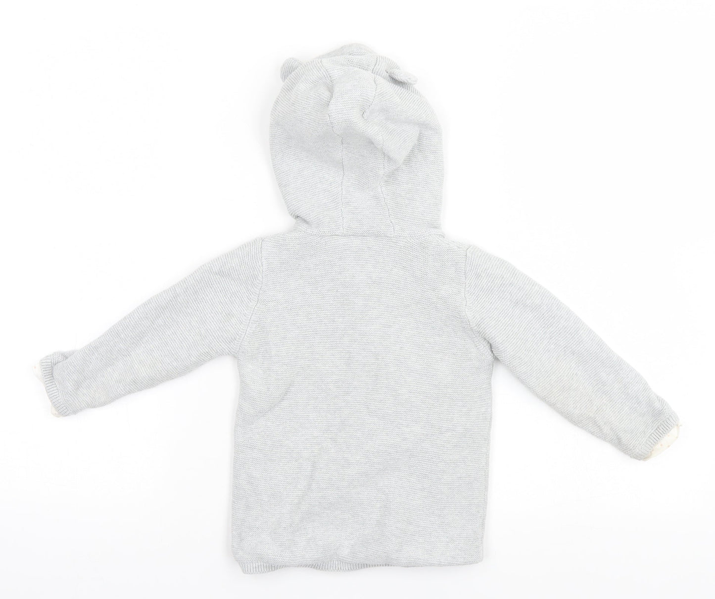 PURE Collection Baby Grey   Cardigan Jumper Size 18-24 Months