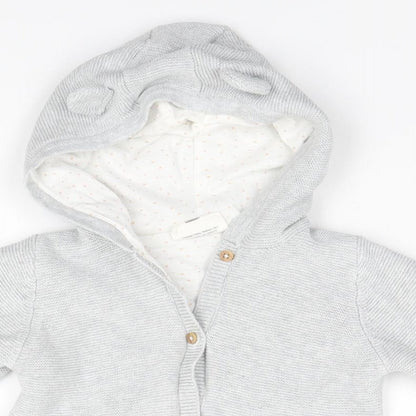 PURE Collection Baby Grey   Cardigan Jumper Size 18-24 Months