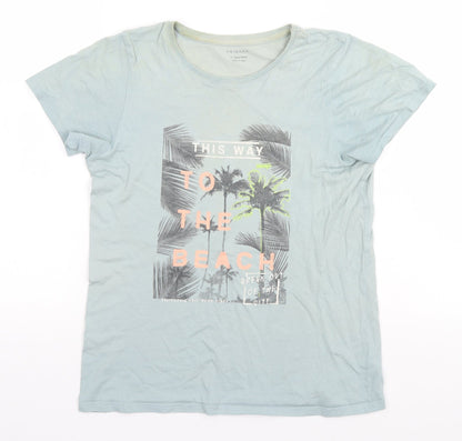 Primark Boys Grey   Basic T-Shirt Size 11-12 Years  - This way to the Beach
