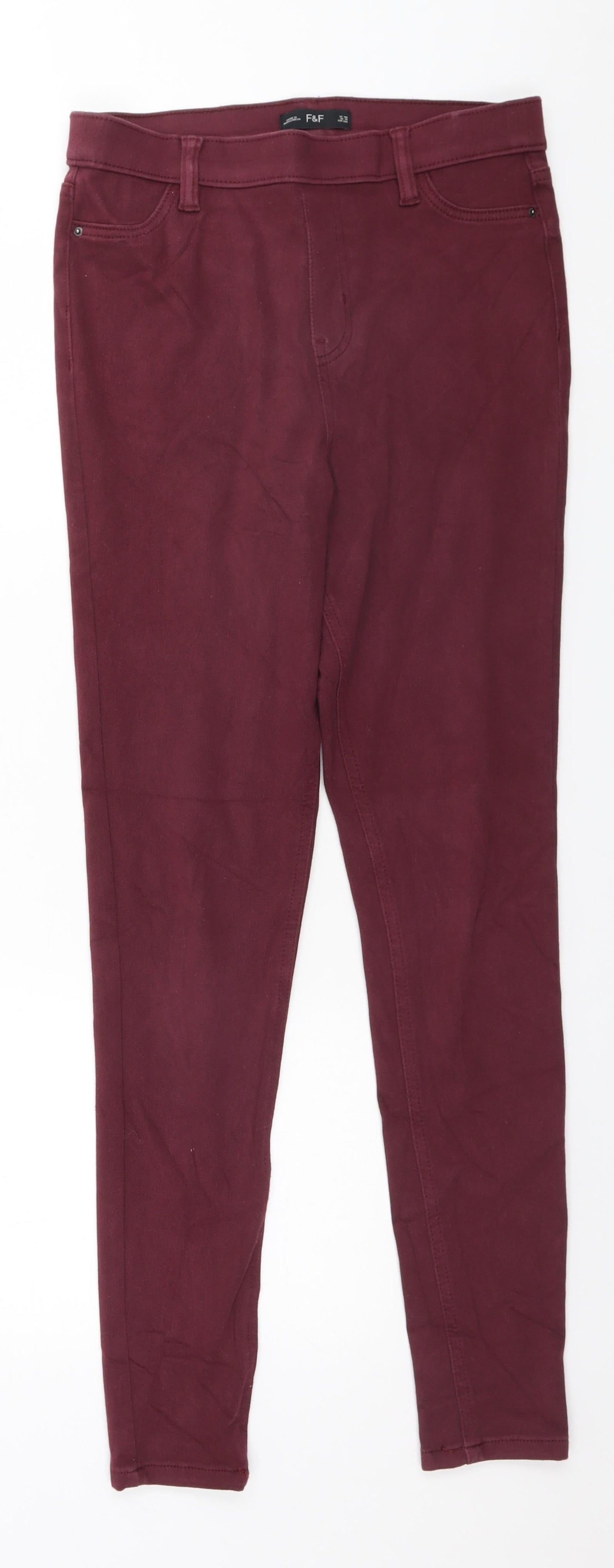 F&F Womens Pink   Skinny Jeans Size 10 L28 in