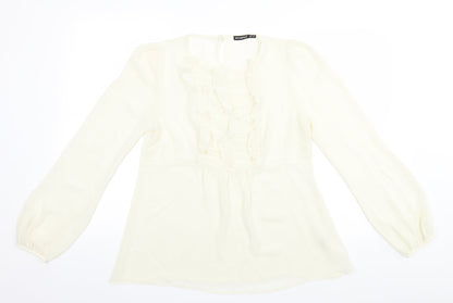 Womens UK Size 10 Atmosphere Ivory Basic Blouse