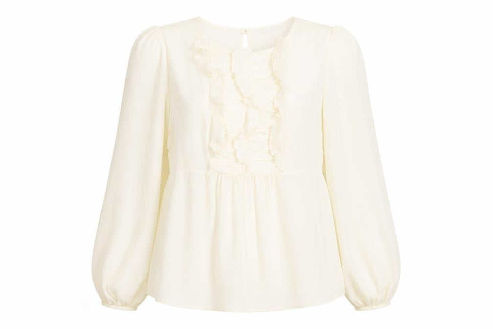 Womens UK Size 10 Atmosphere Ivory Basic Blouse