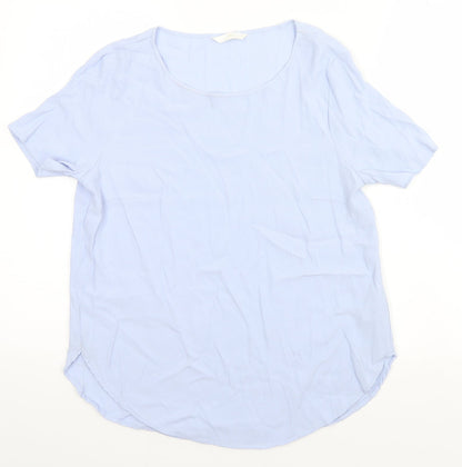 Womens UK Size  H&M Blue Basic T-Shirt