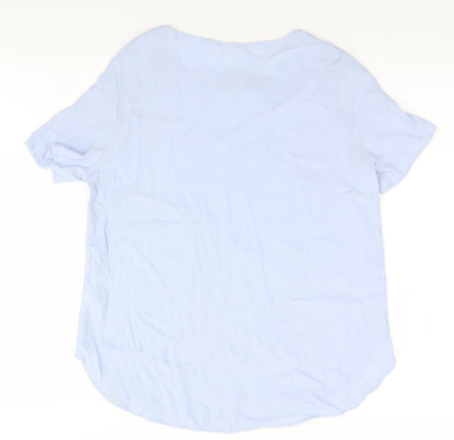 Womens UK Size  H&M Blue Basic T-Shirt