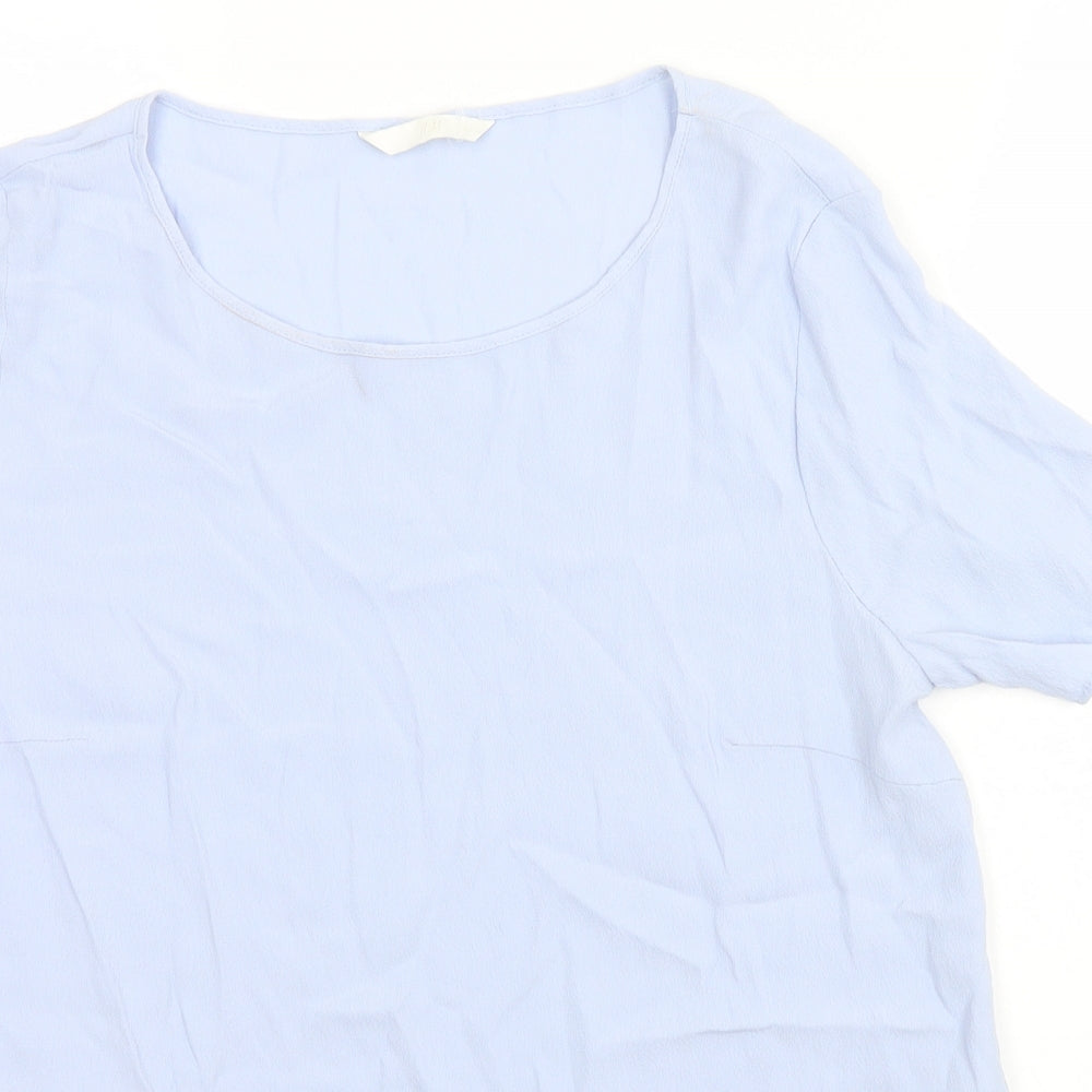 Womens UK Size  H&M Blue Basic T-Shirt