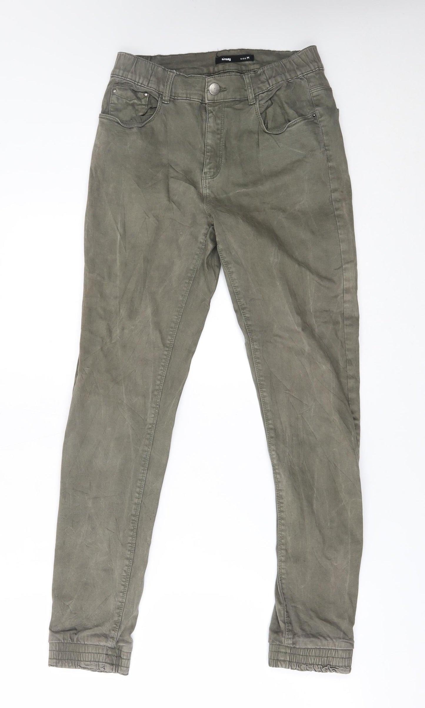 Womens UK Size M sinsay Regular Fit Skinny Green Jeans