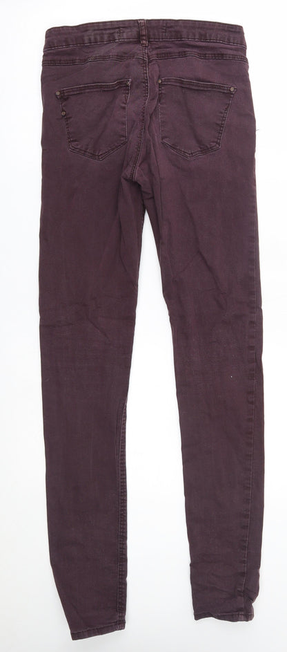 Womens UK Size 10 Preworn Regular Fit Skinny Red Jeans