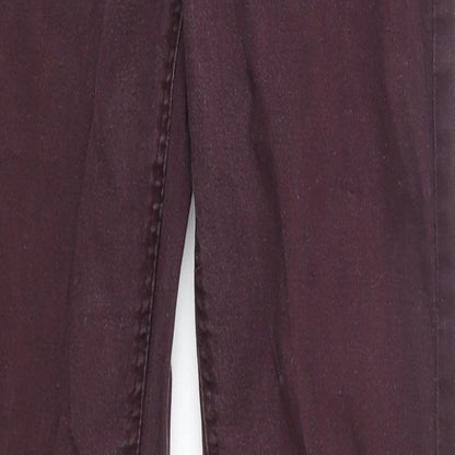 Womens UK Size 10 Preworn Regular Fit Skinny Red Jeans