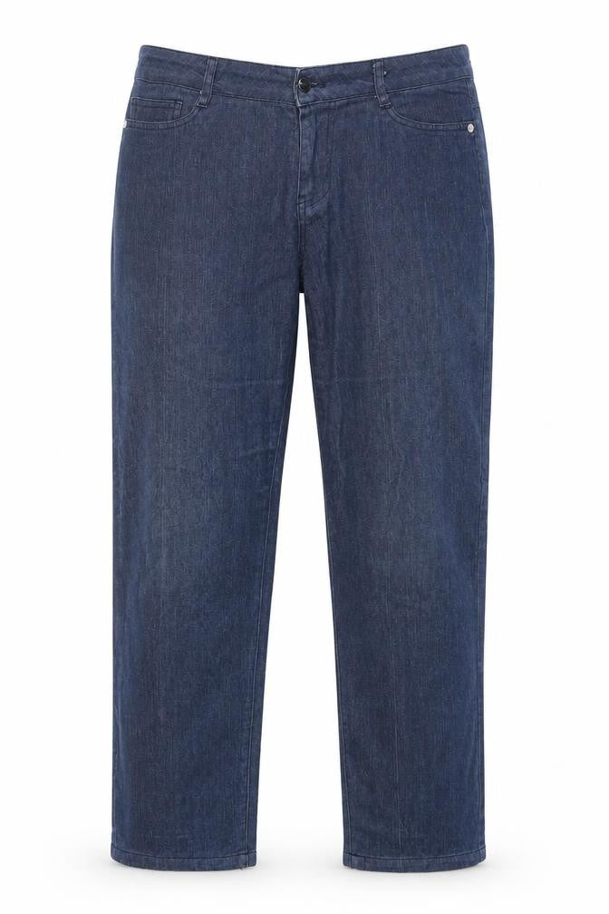Front view of Sugar crips women’s blue straight jeans, size UK 10, 27-inch leg - gems