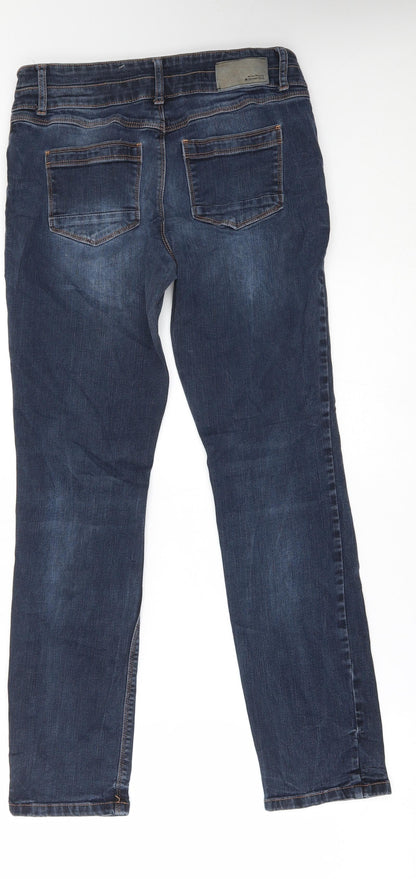 Womens UK Size 27 in Street One Regular Fit Straight Blue Jeans