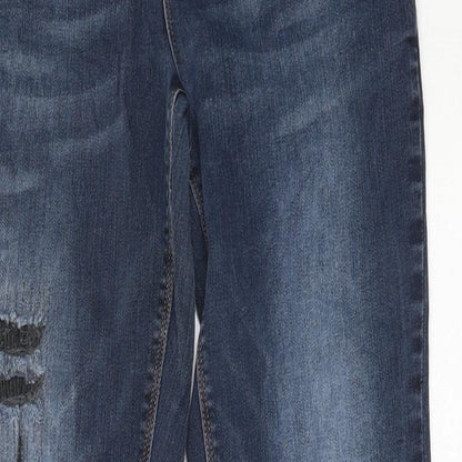 Womens UK Size 27 in Street One Regular Fit Straight Blue Jeans