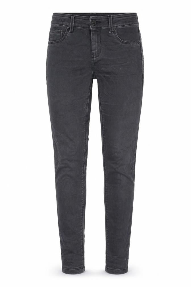 Front view of Bershka women’s grey skinny jeans, size UK 6, 28-inch leg - push up