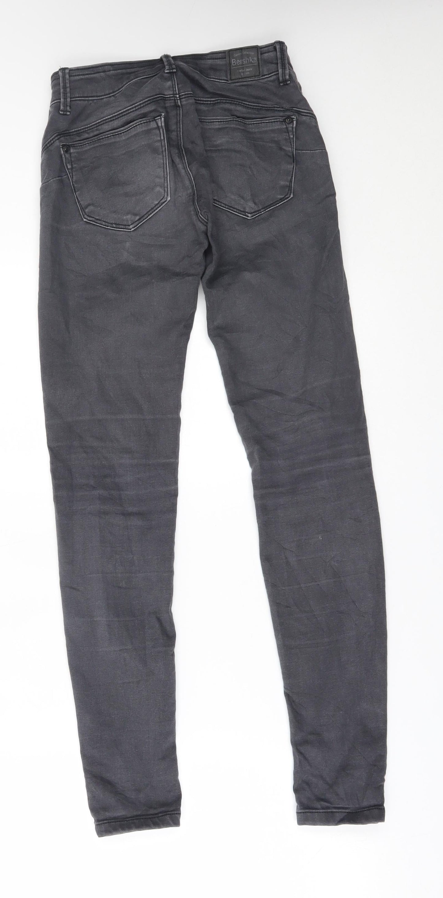 Bershka Womens Grey   Skinny Jeans Size 6 L28 in - push up