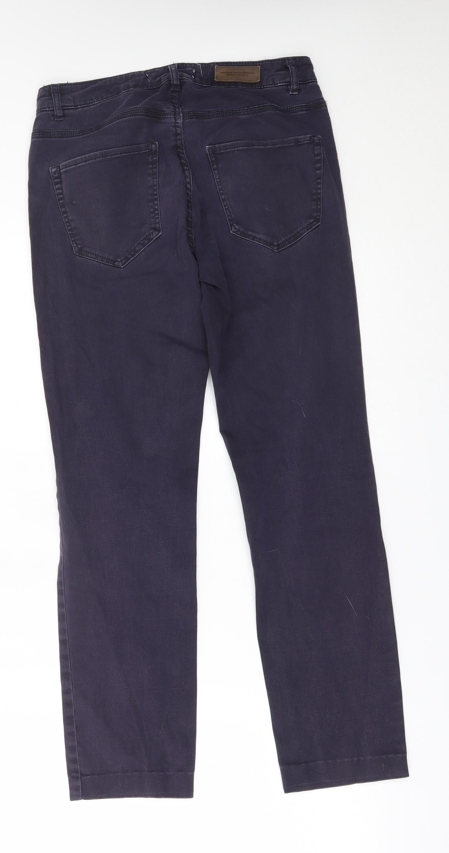 Womens UK Size 10 H&M Regular Fit Straight Purple Jeans