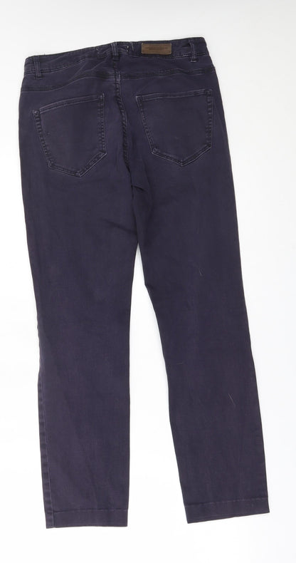 Womens UK Size 10 H&M Regular Fit Straight Purple Jeans
