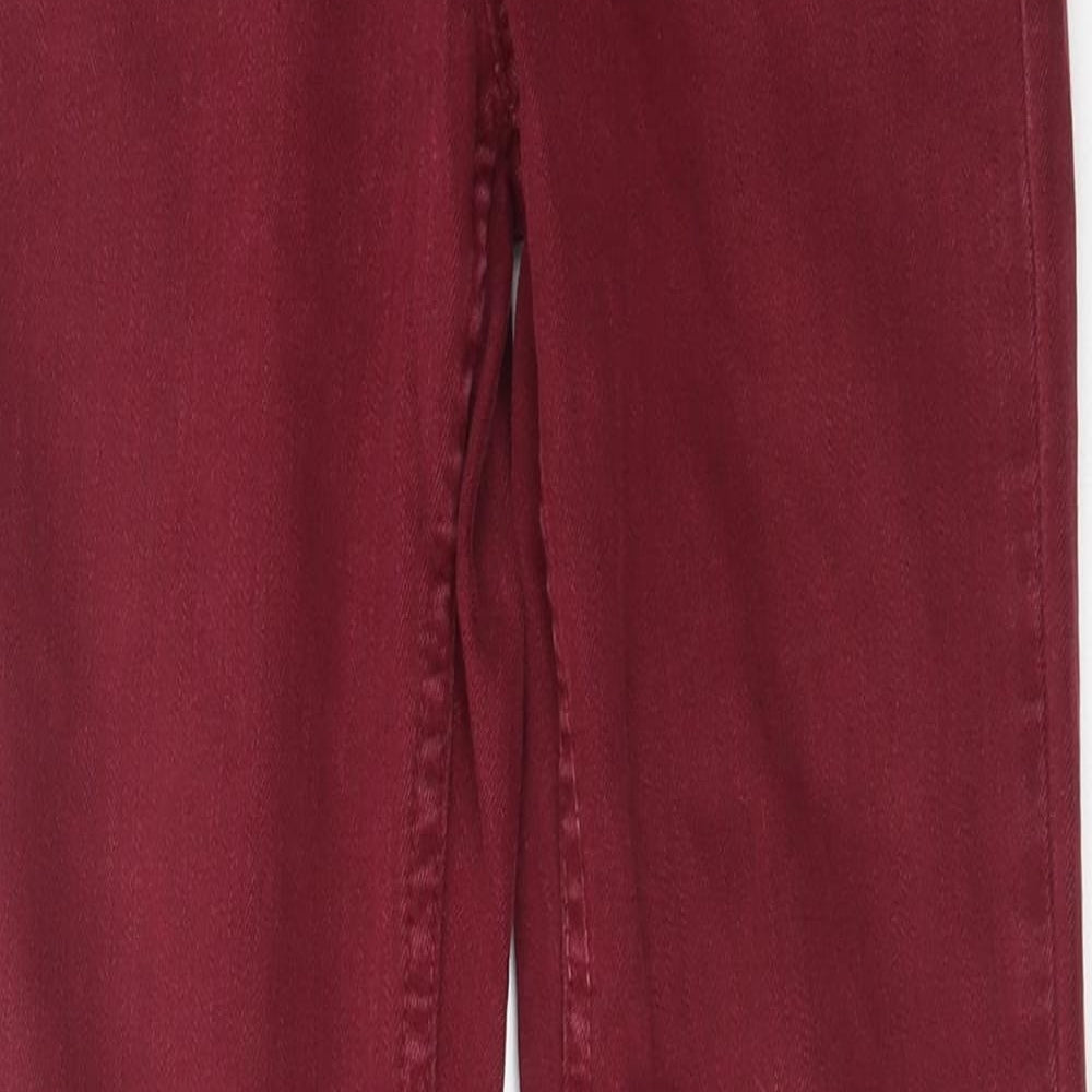 Topshop Womens Red   Skinny Jeans Size 26 in L30 in