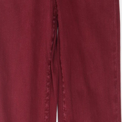 Topshop Womens Red   Skinny Jeans Size 26 in L30 in