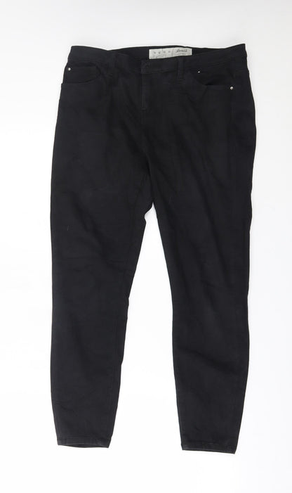 Primark Womens Black   Skinny Jeans Size 14 L26 in