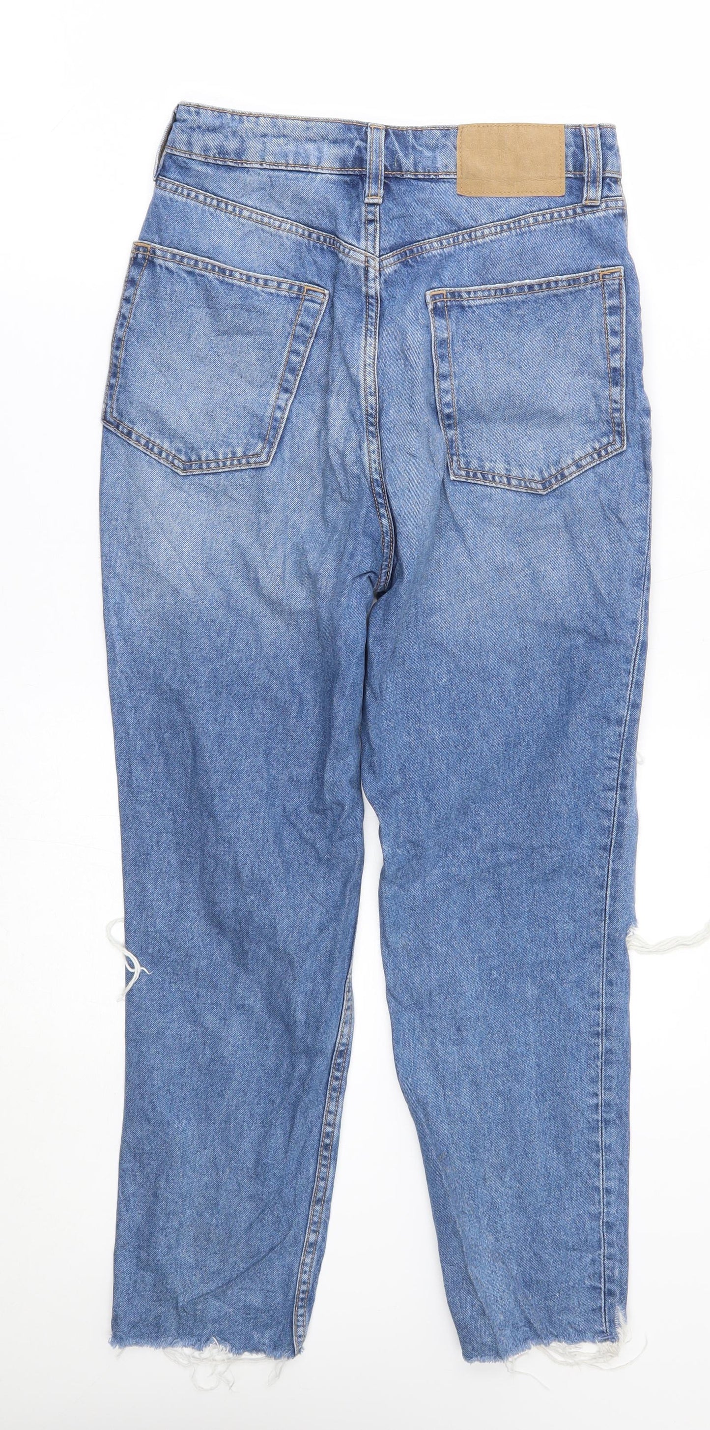 Womens UK Size 8 H&M Regular Fit Tapered Blue Jeans