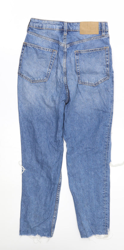 Womens UK Size 8 H&M Regular Fit Tapered Blue Jeans