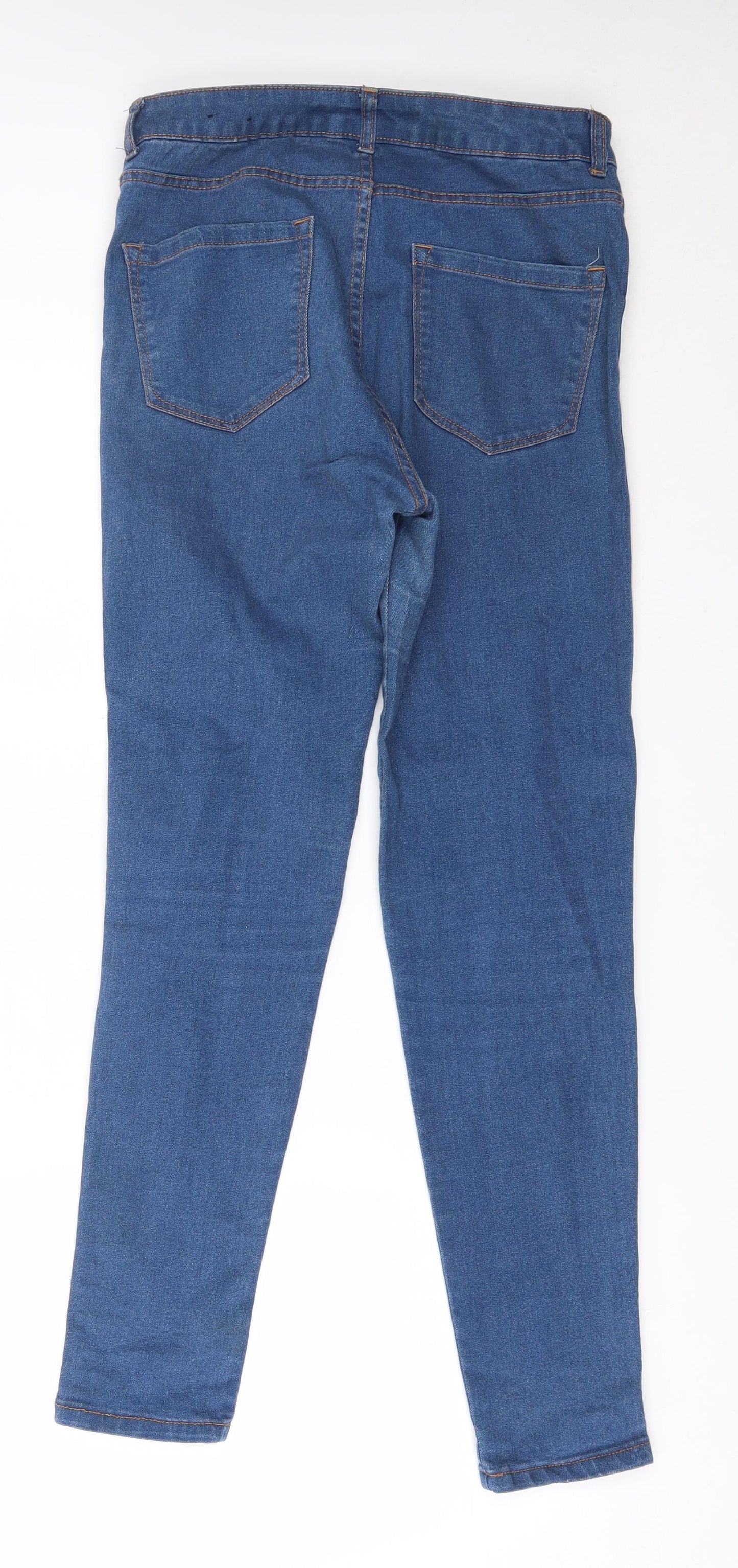 Be Cool Womens Blue Striped  Skinny Jeans Size 8 L28 in