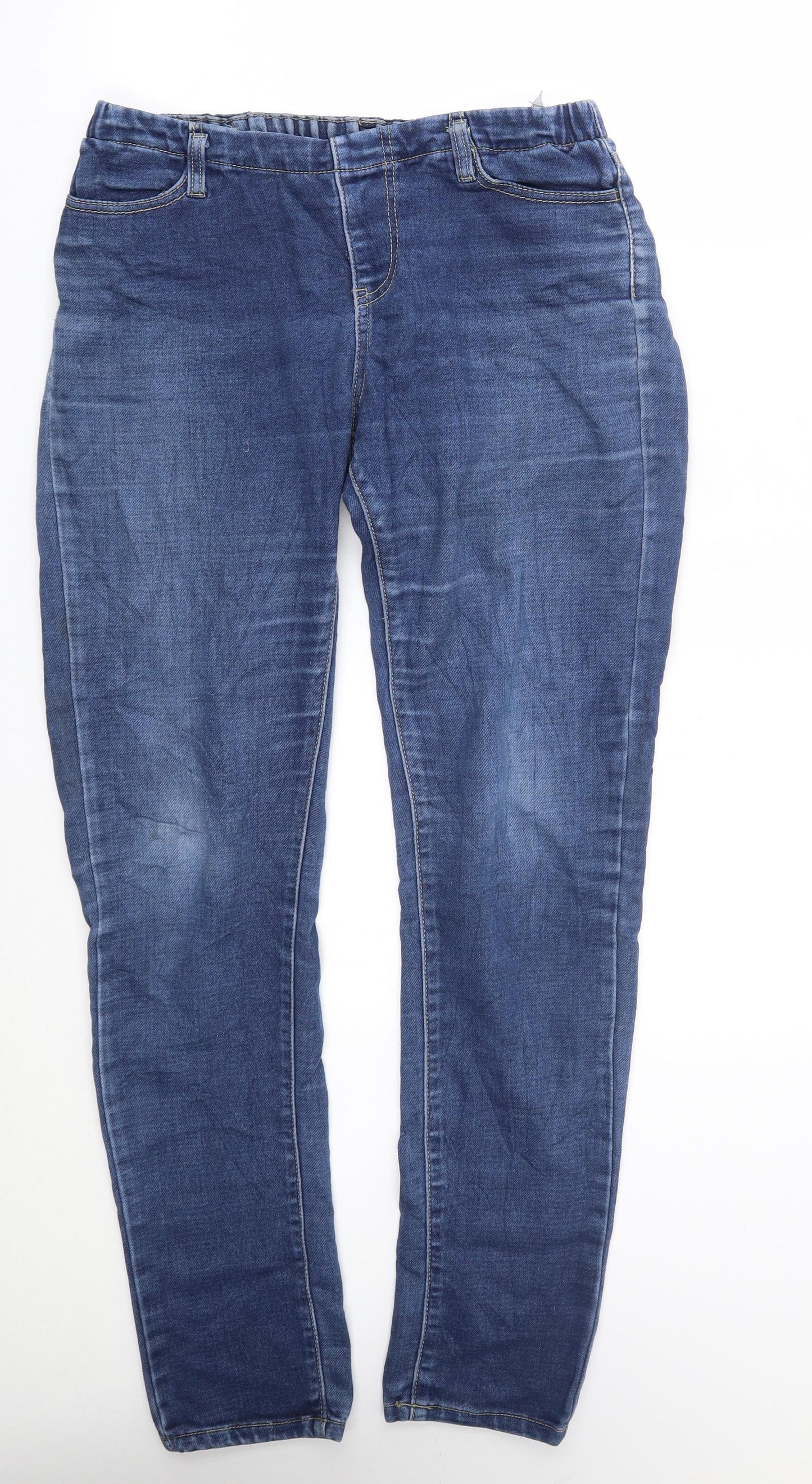 Womens UK Size 14 Preworn Regular Fit Straight Blue Jeans