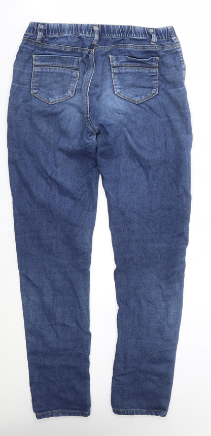 Womens UK Size 14 Preworn Regular Fit Straight Blue Jeans
