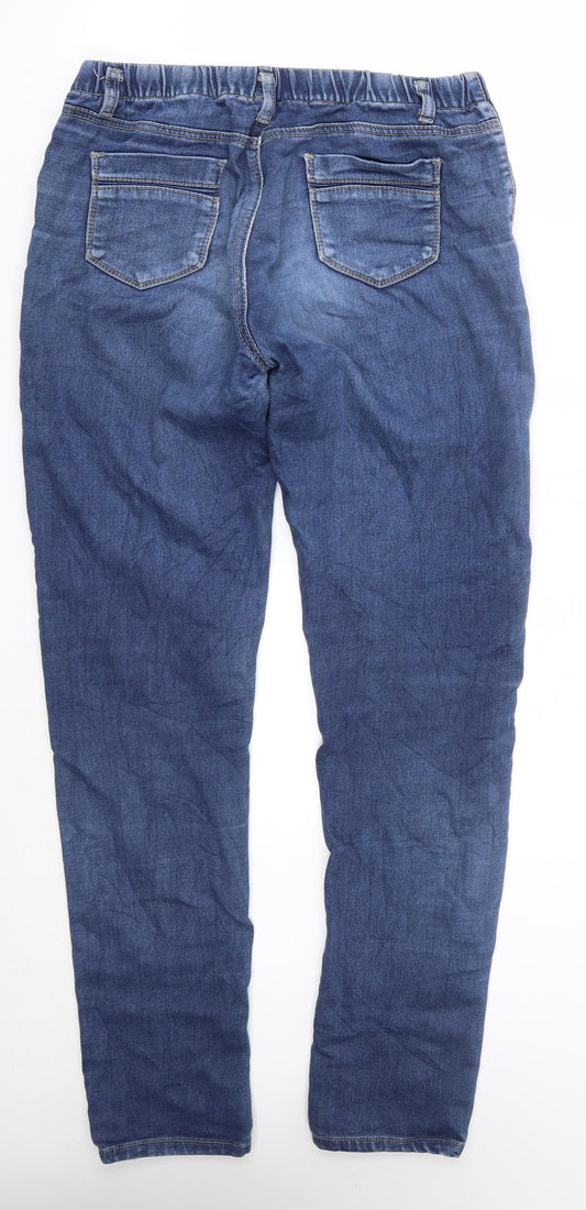Womens UK Size 14 Preworn Regular Fit Straight Blue Jeans