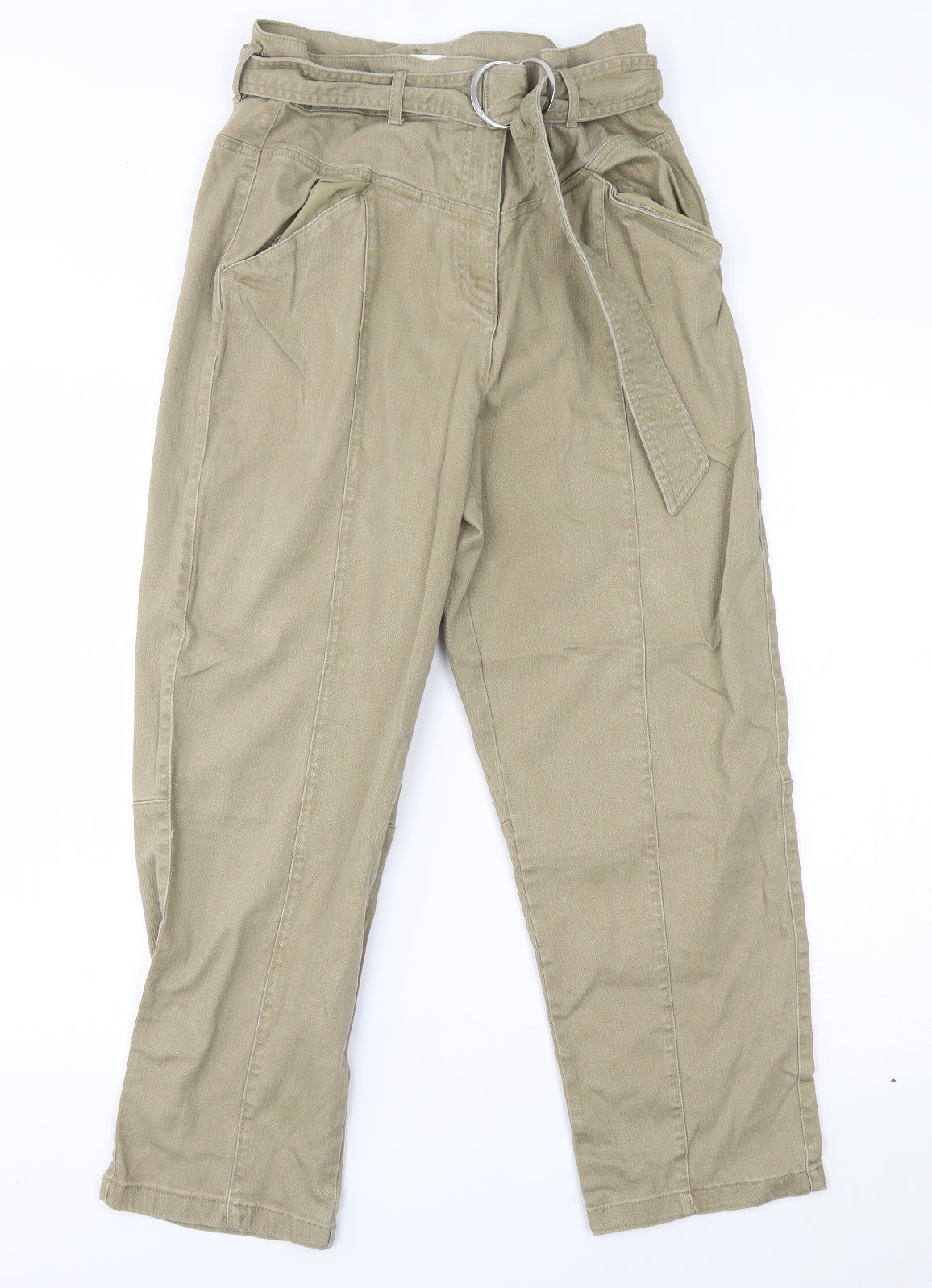 Womens UK Size 12 H&M Regular Fit Tapered Beige Jeans