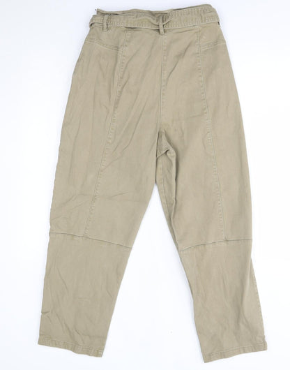 Womens UK Size 12 H&M Regular Fit Tapered Beige Jeans