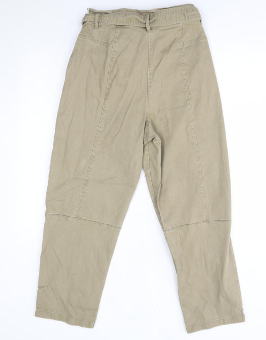 Womens UK Size 12 H&M Regular Fit Tapered Beige Jeans