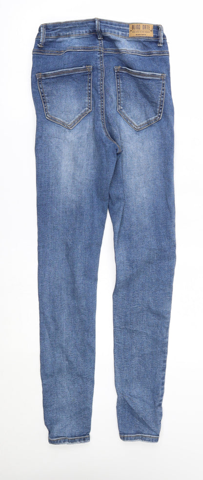 Womens UK Size 27 in Blind date Regular Fit Skinny Blue Jeans