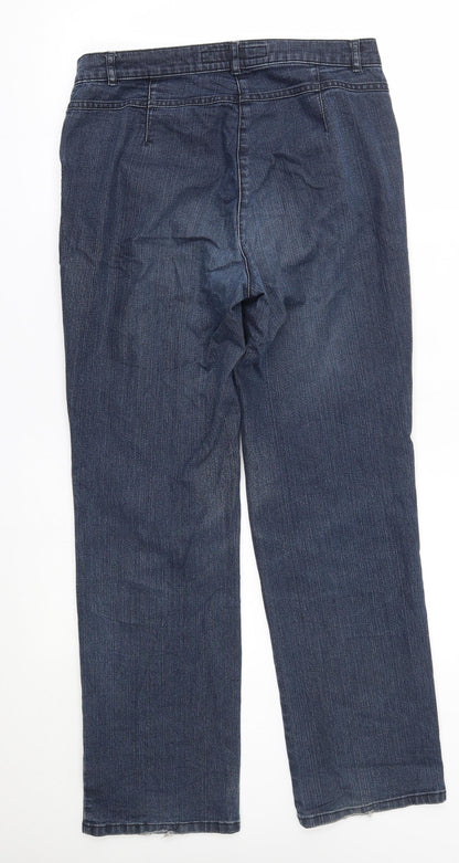 Womens UK Size 12 ZERRES Regular Fit Straight Blue Jeans
