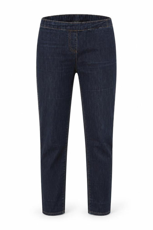 Front view of Tom Tailor women’s blue straight jeans, size UK 29, 29-inch leg