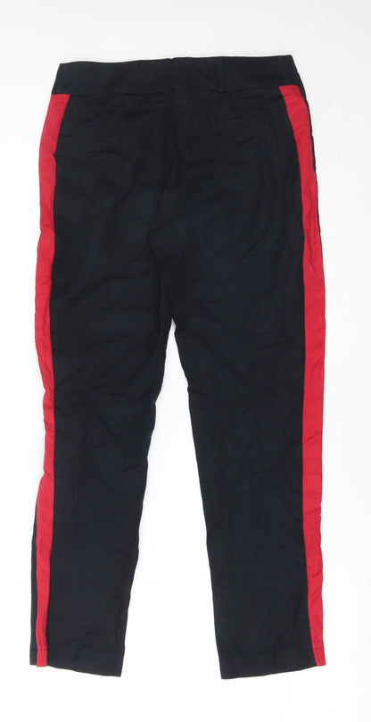 Womens UK Size 28 Preworn Regular Fit  Black Trousers