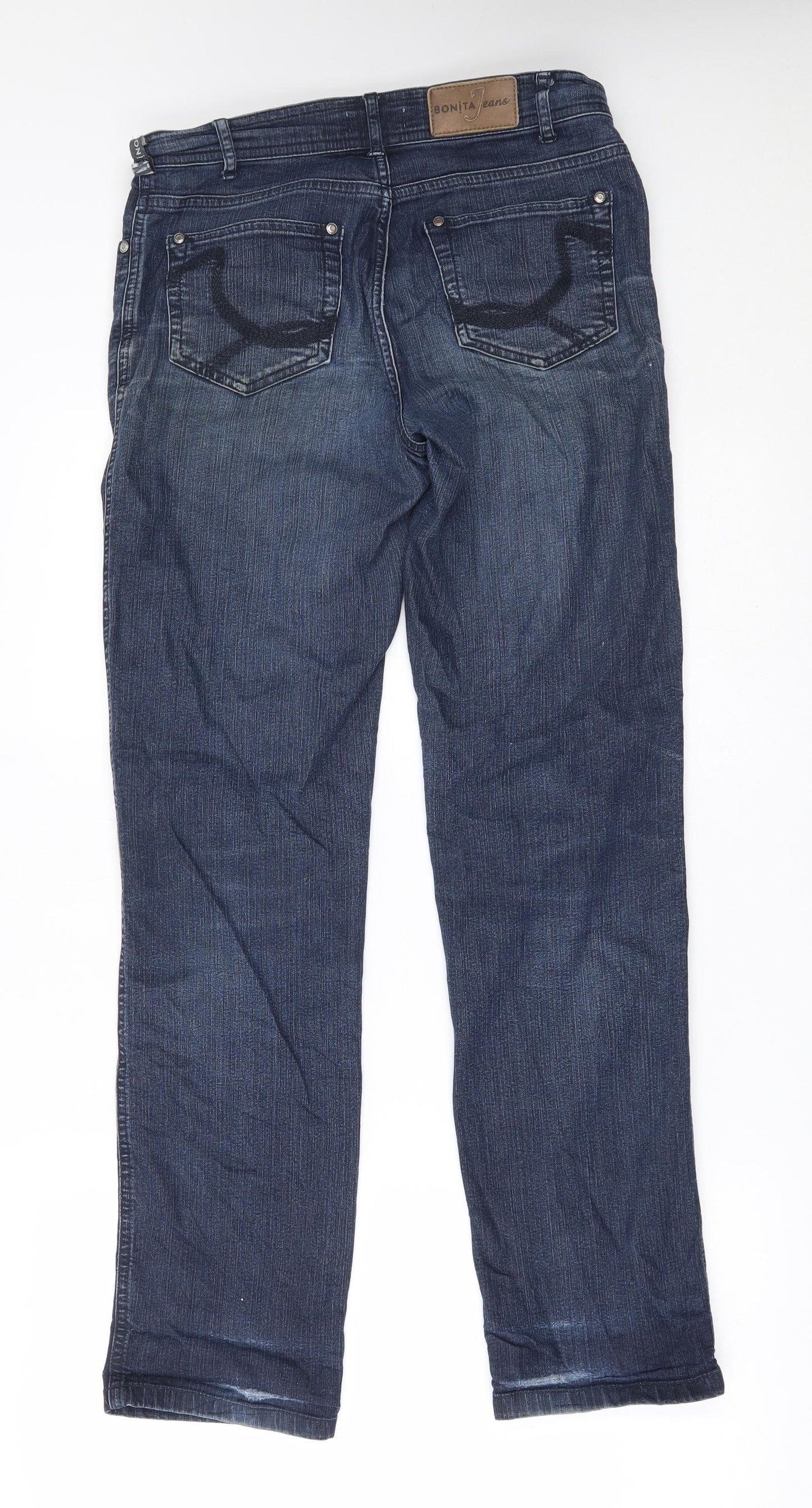 Womens UK Size 8 Bonita Regular Fit Straight Blue Jeans