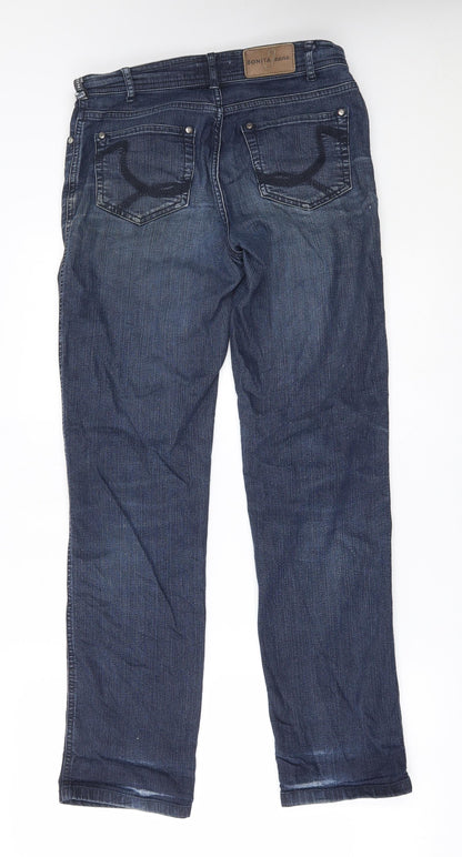 Womens UK Size 8 Bonita Regular Fit Straight Blue Jeans