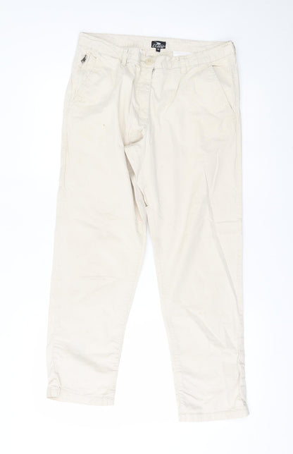 Crane Womens Beige   Chino Trousers Size 14 L24 in